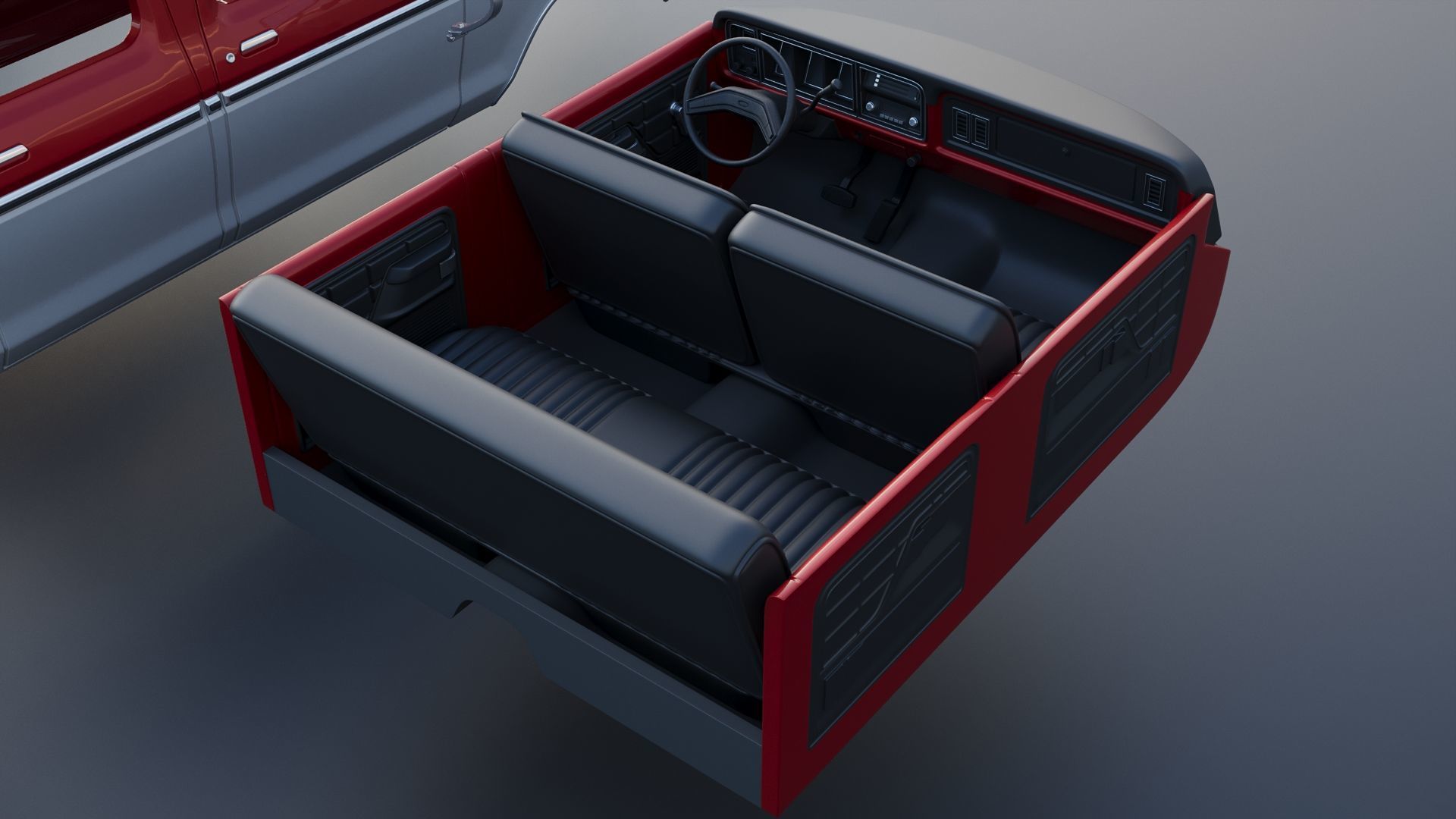 F-250 Crew Cab 1974 3D print model_28