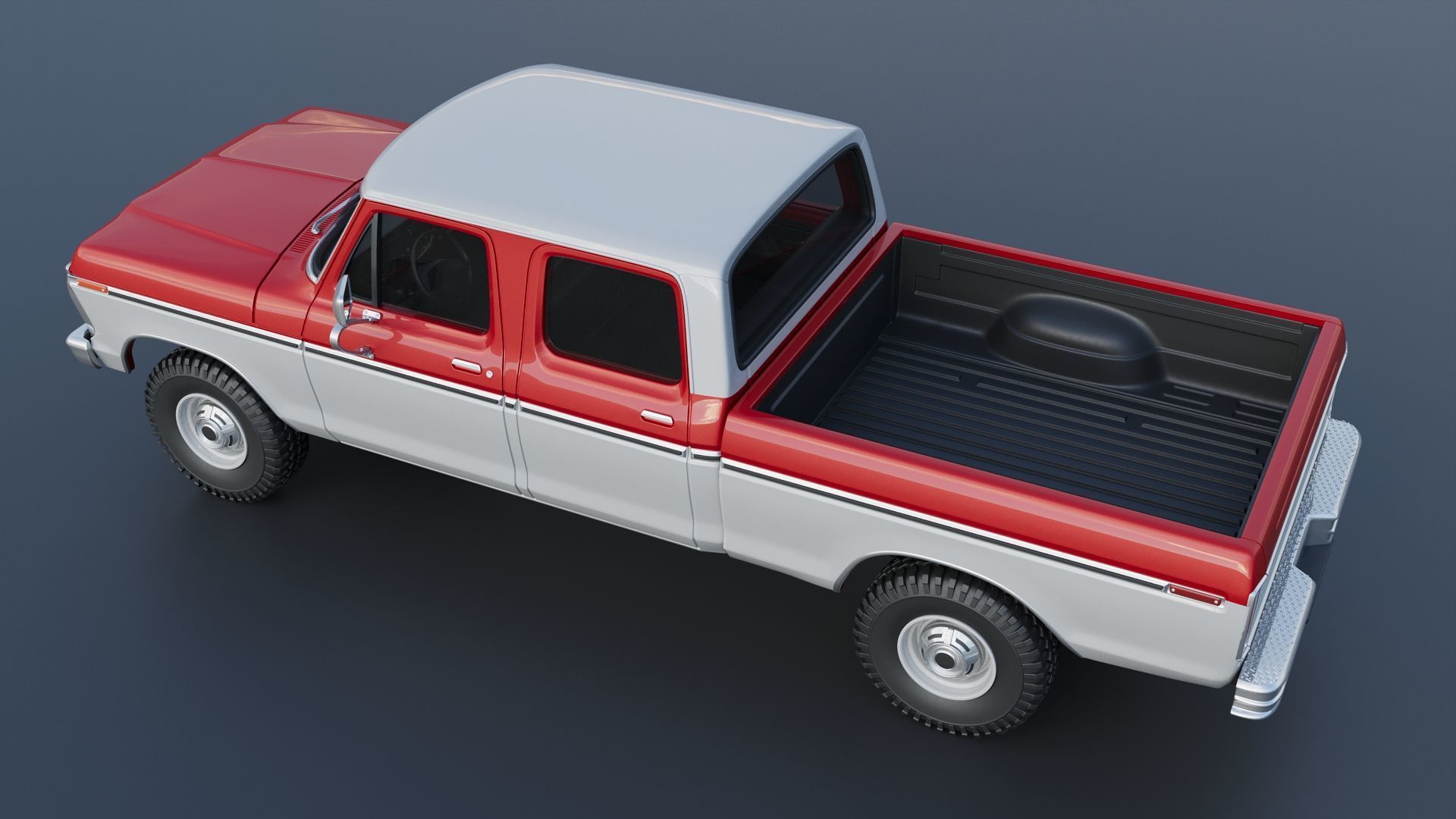 F-250 Crew Cab 1974 3D print model_5