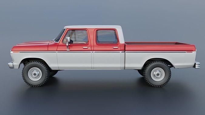F-250 Crew Cab 1974 3D print model 4