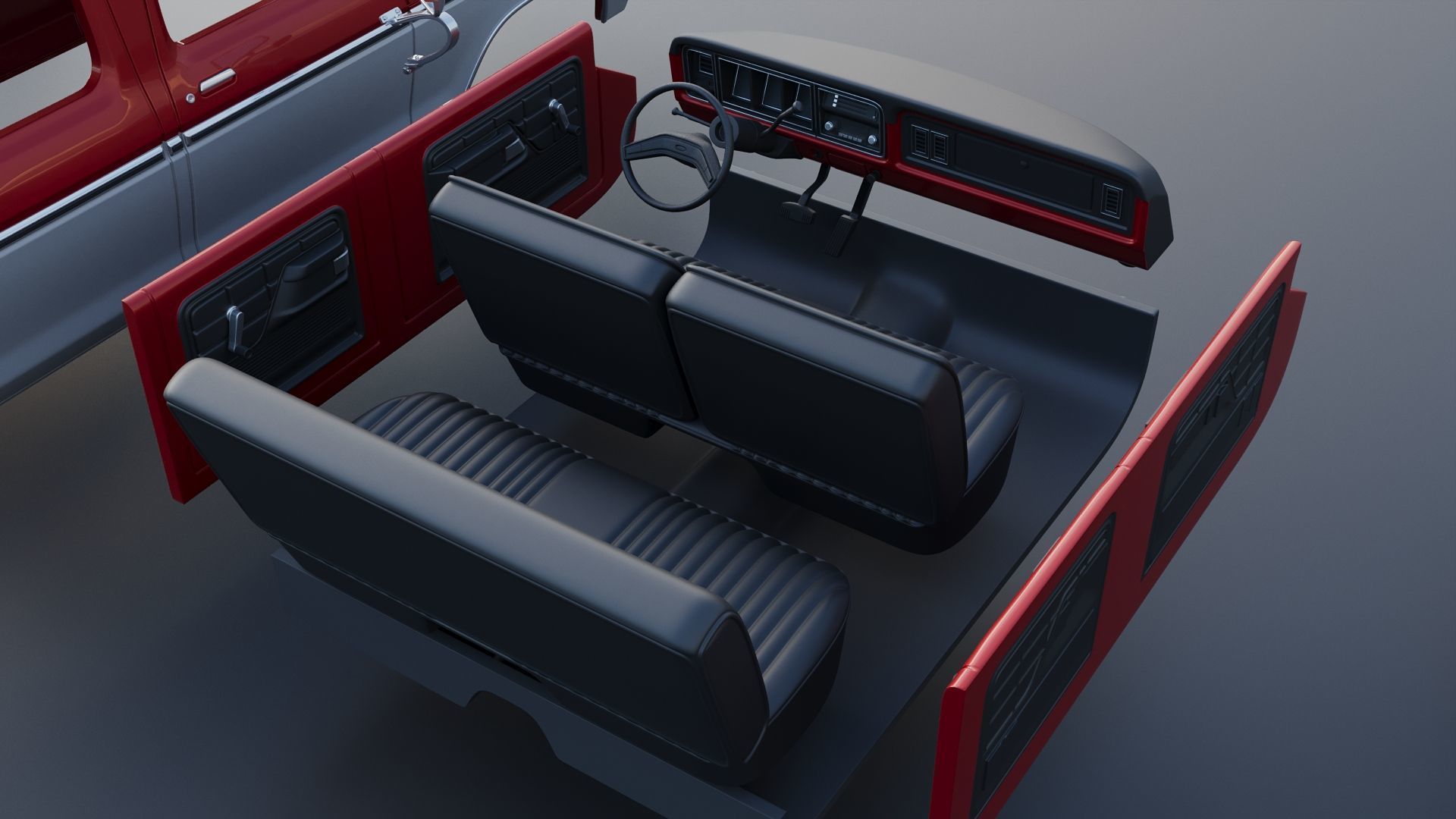 F-250 Crew Cab 1974 3D print model_29