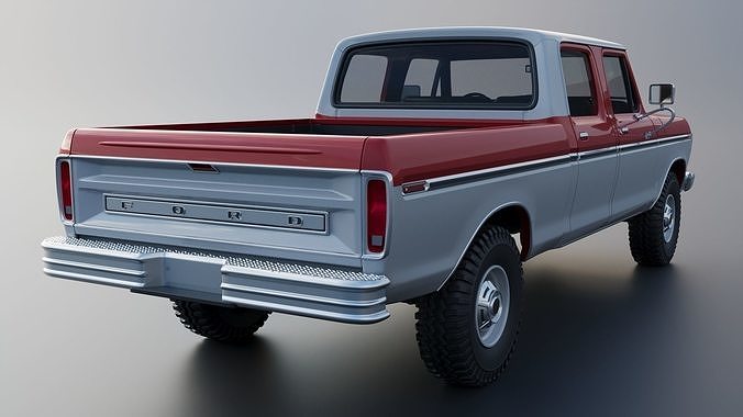 F-250 Crew Cab 1974 3D print model 7