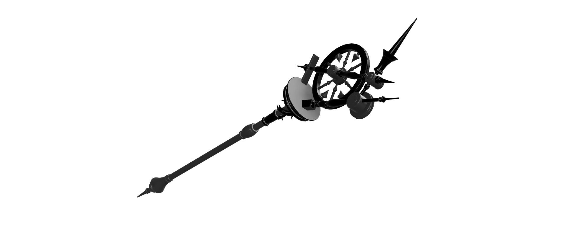 Malleus Draconius Scepter from Twisted Wonderland 3D print model_17