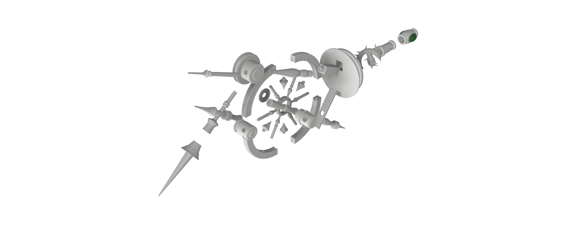 Malleus Draconius Scepter from Twisted Wonderland 3D print model_12