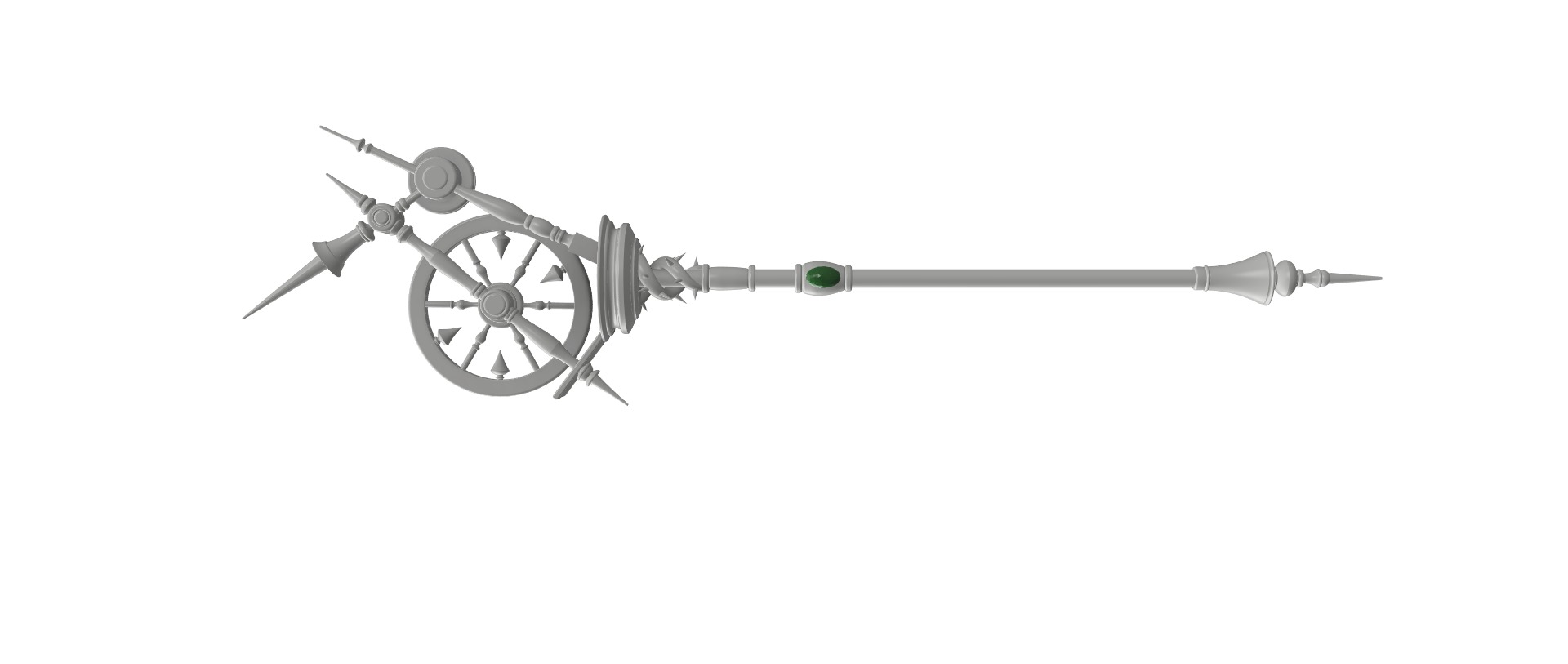 Malleus Draconius Scepter from Twisted Wonderland 3D print model_3