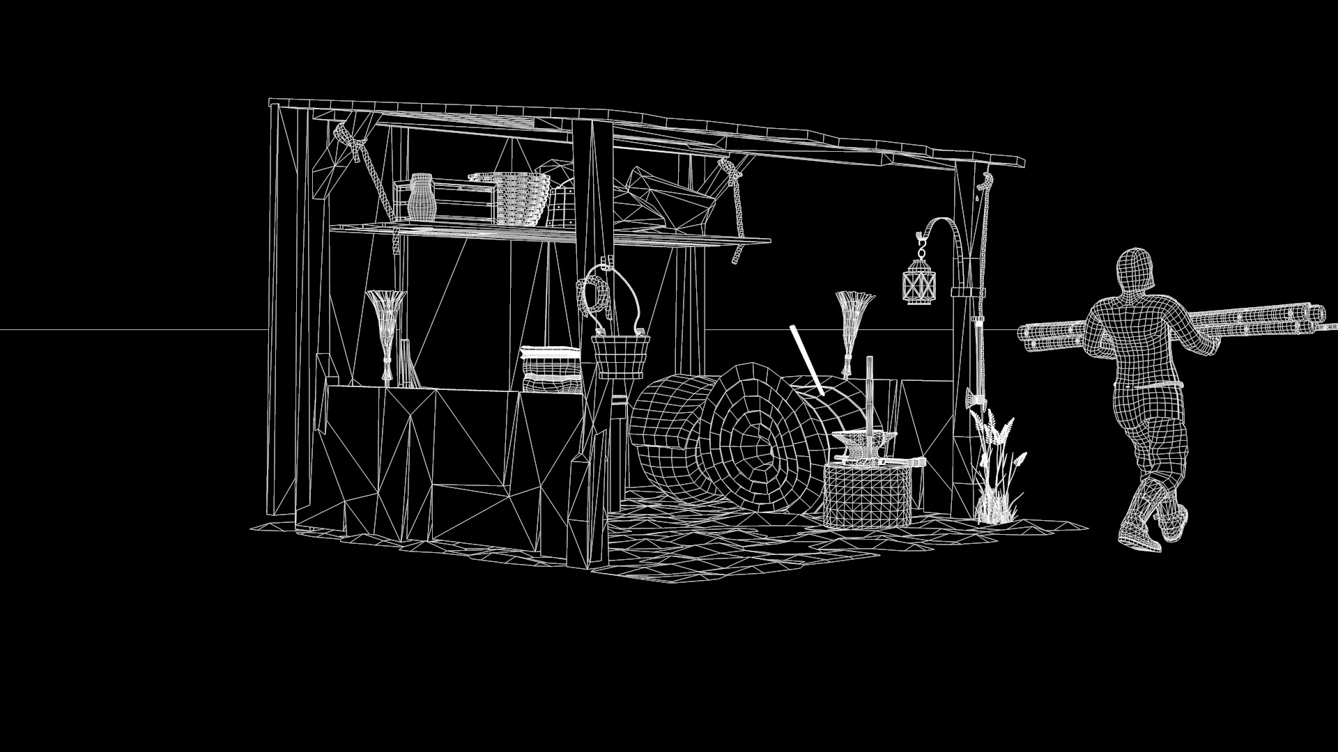 medieval shed 3D model_16