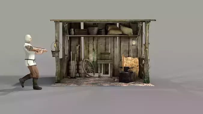 medieval shed 3D model