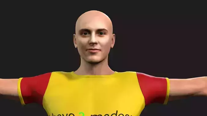 realistic man  in shorts