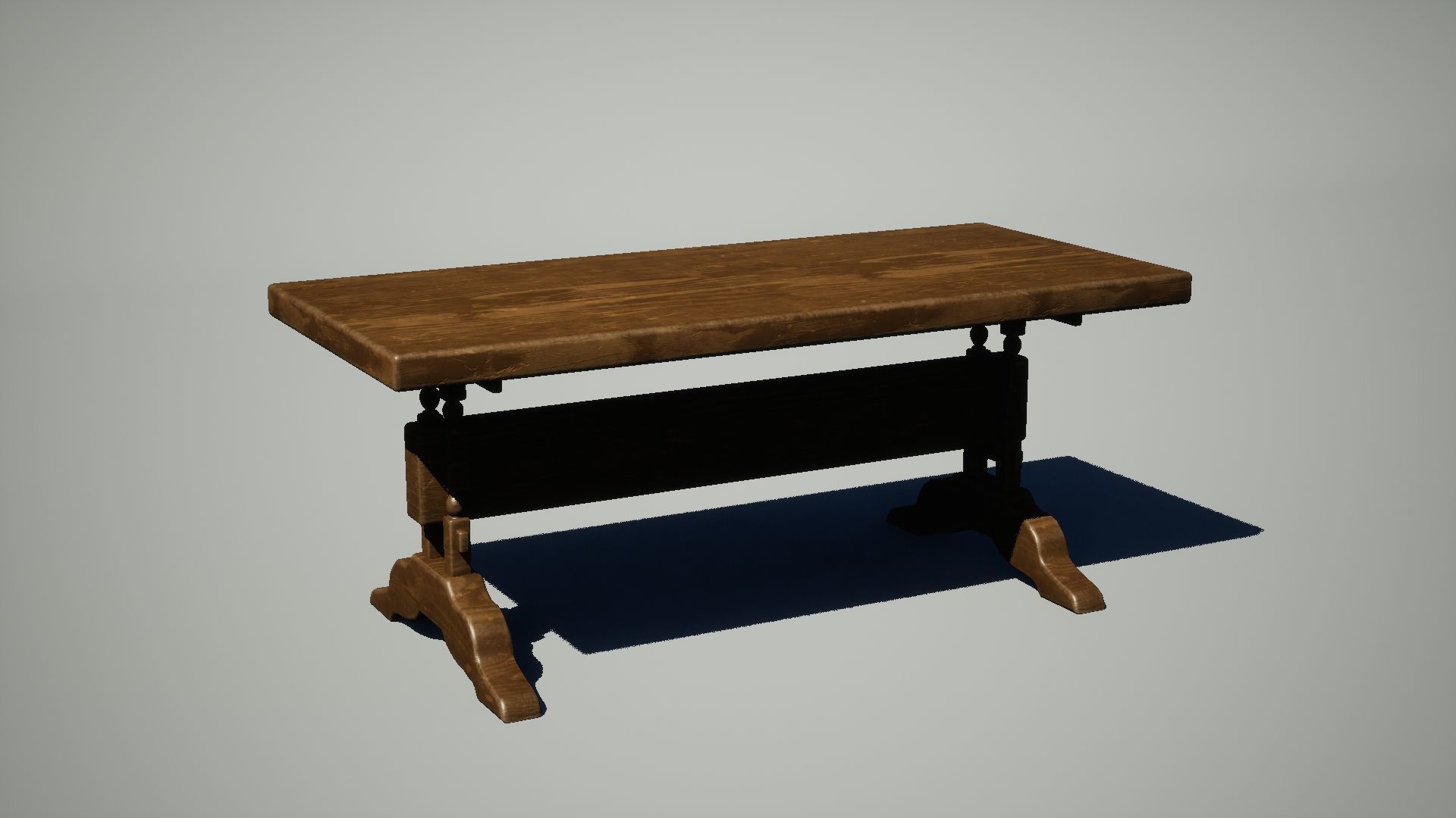 Medieval Table Set Low-poly 3D model_6