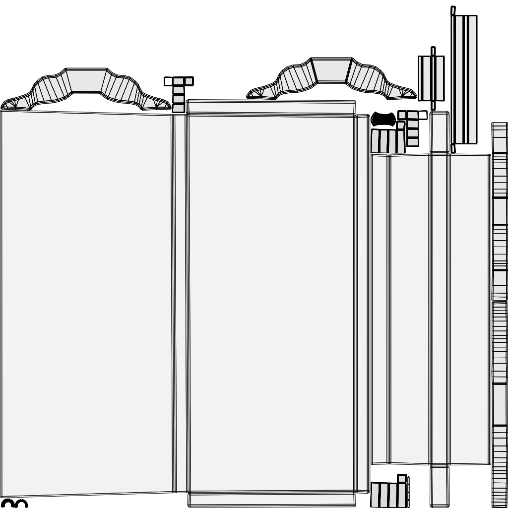Medieval Table Set Low-poly 3D model_12