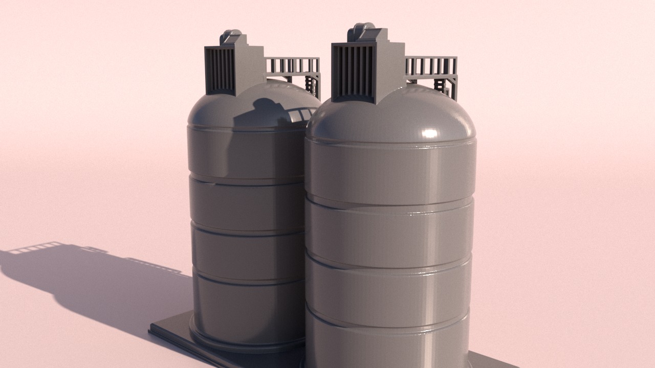 Oil plant facilities 3D print model_2