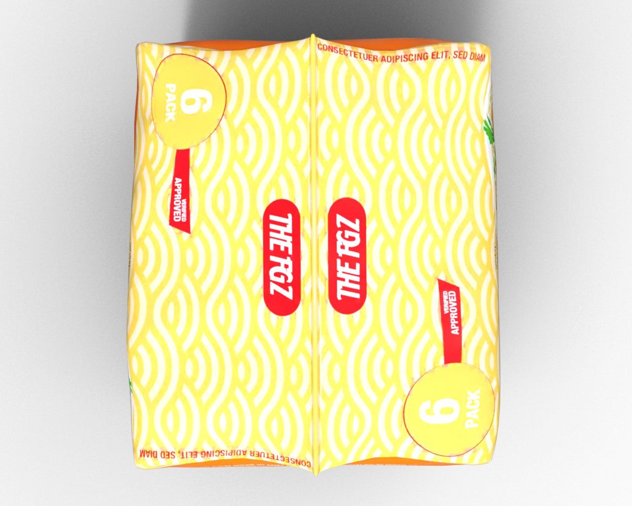 Noodles package Low-poly 3D model_5