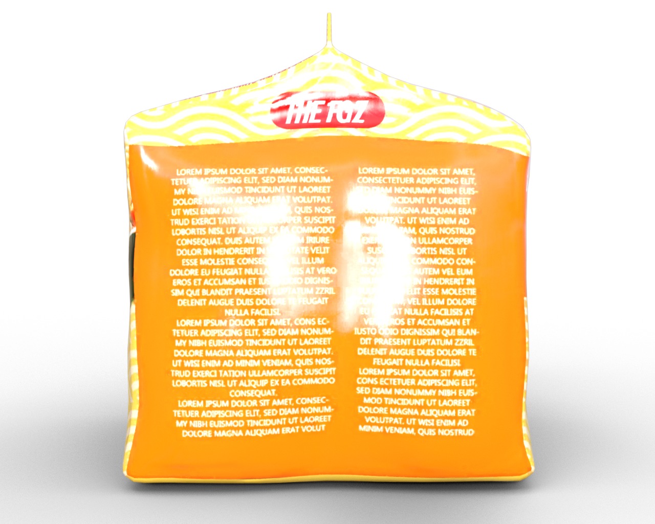 Noodles package Low-poly 3D model_3