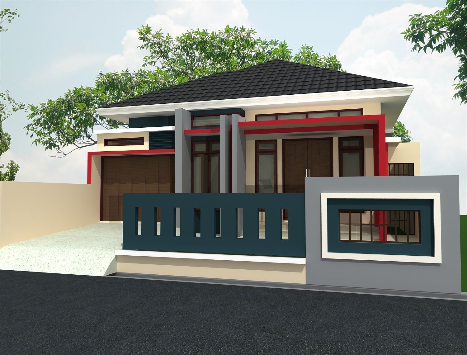 minimalist house 3D model_1
