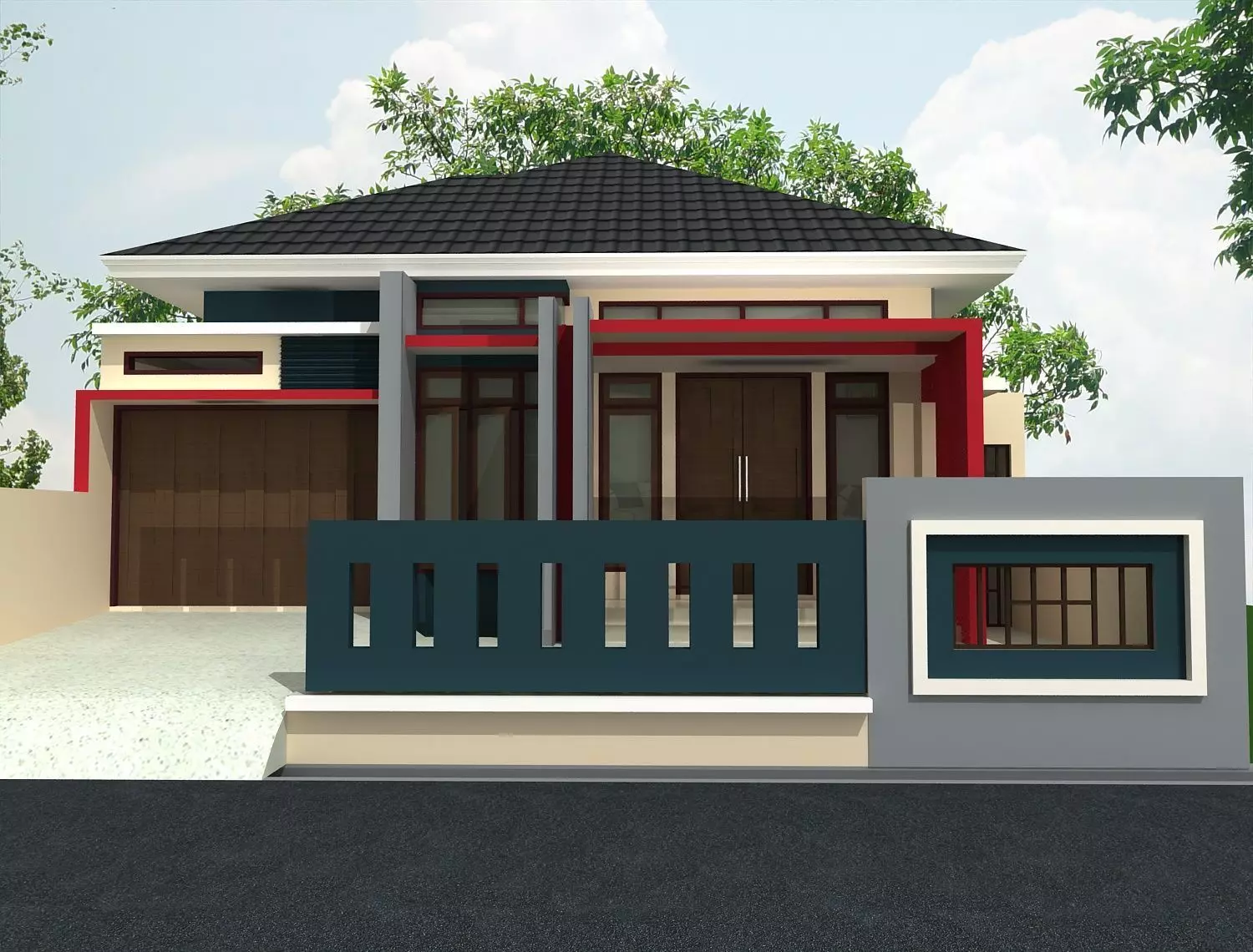 minimalist house 3D model_0