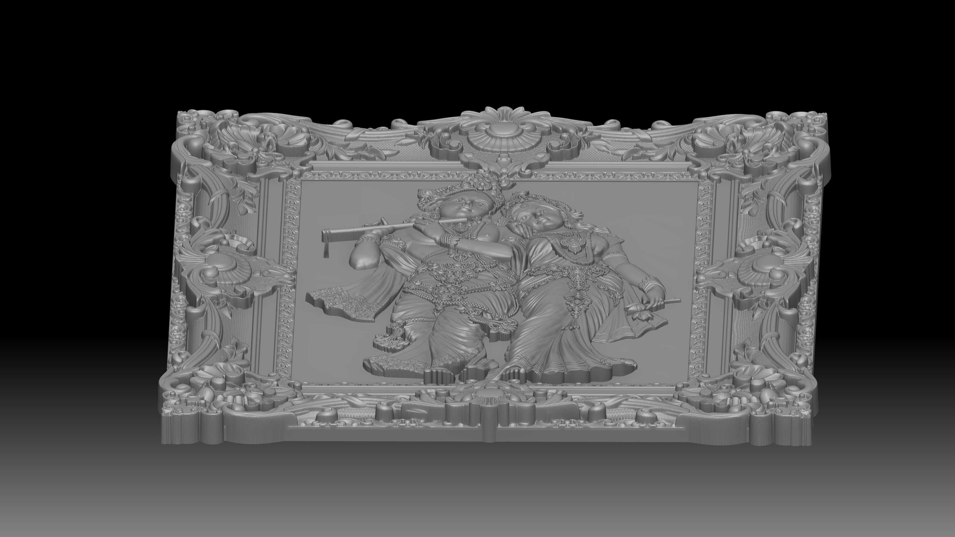 Krishna ji and Radha ji 3d model for 3D Print and CNC 3D print model_3
