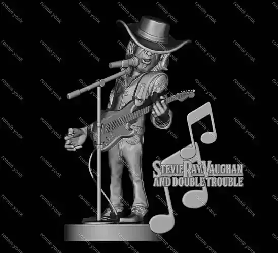 Stevie Ray  caricature - 3dprinting 3D print model