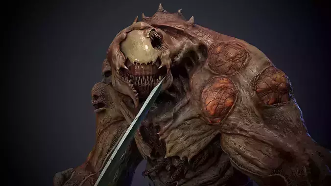 Mutant Monster 10 Low-poly 3D model