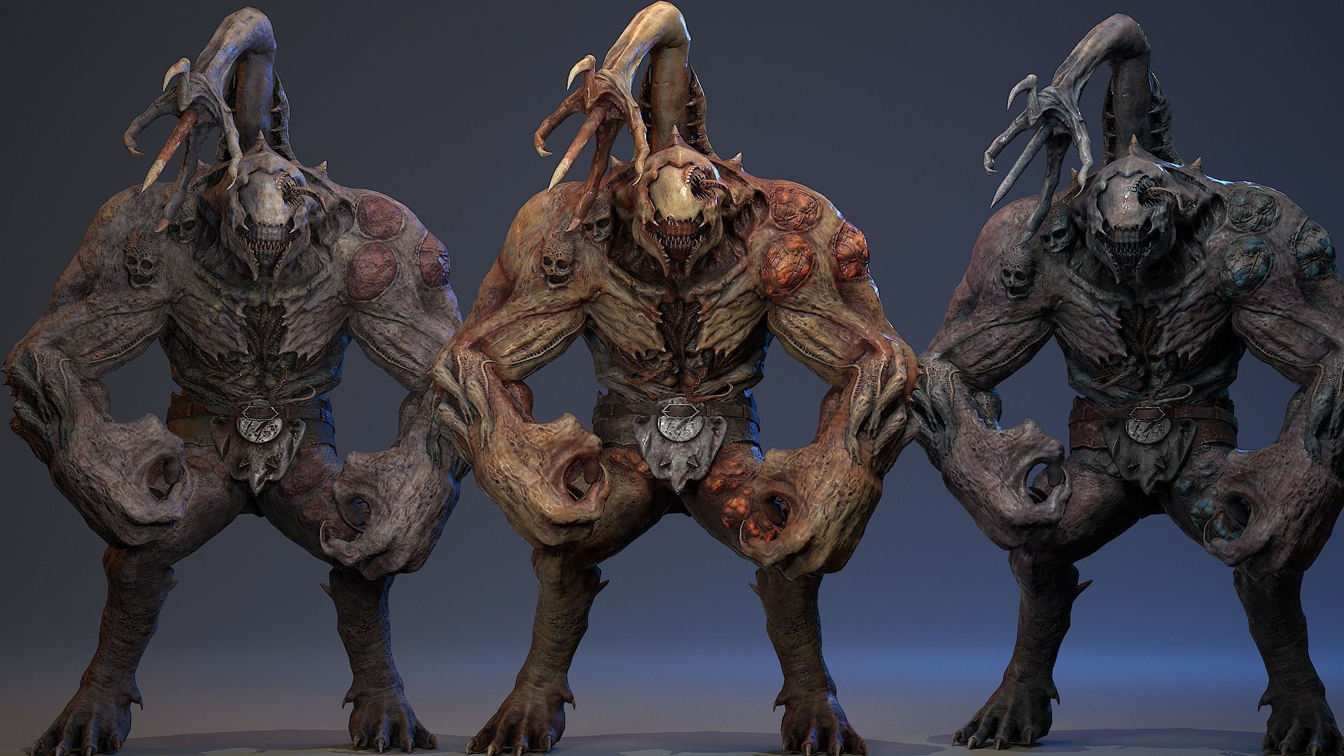 Mutant Monster 10 Low-poly 3D model_3