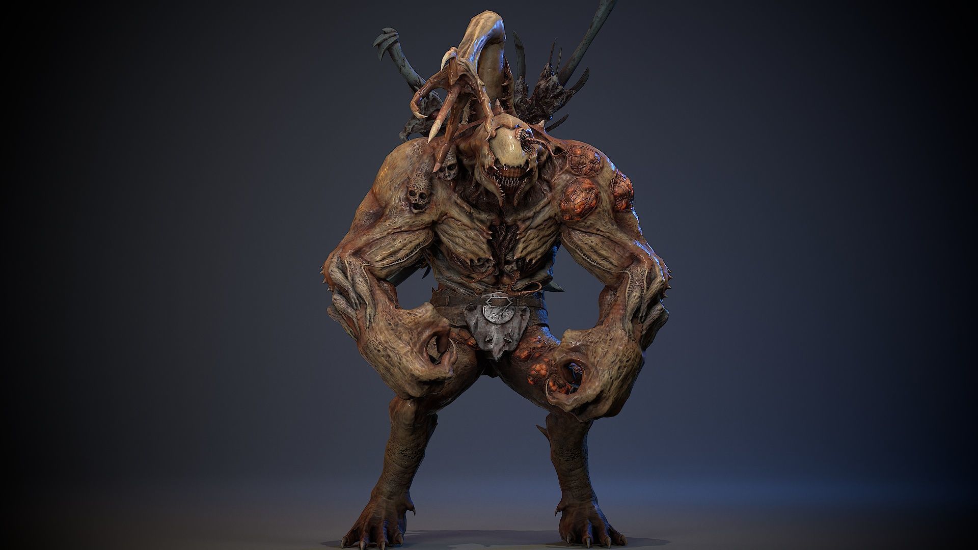 Mutant Monster 10 Low-poly 3D model_6