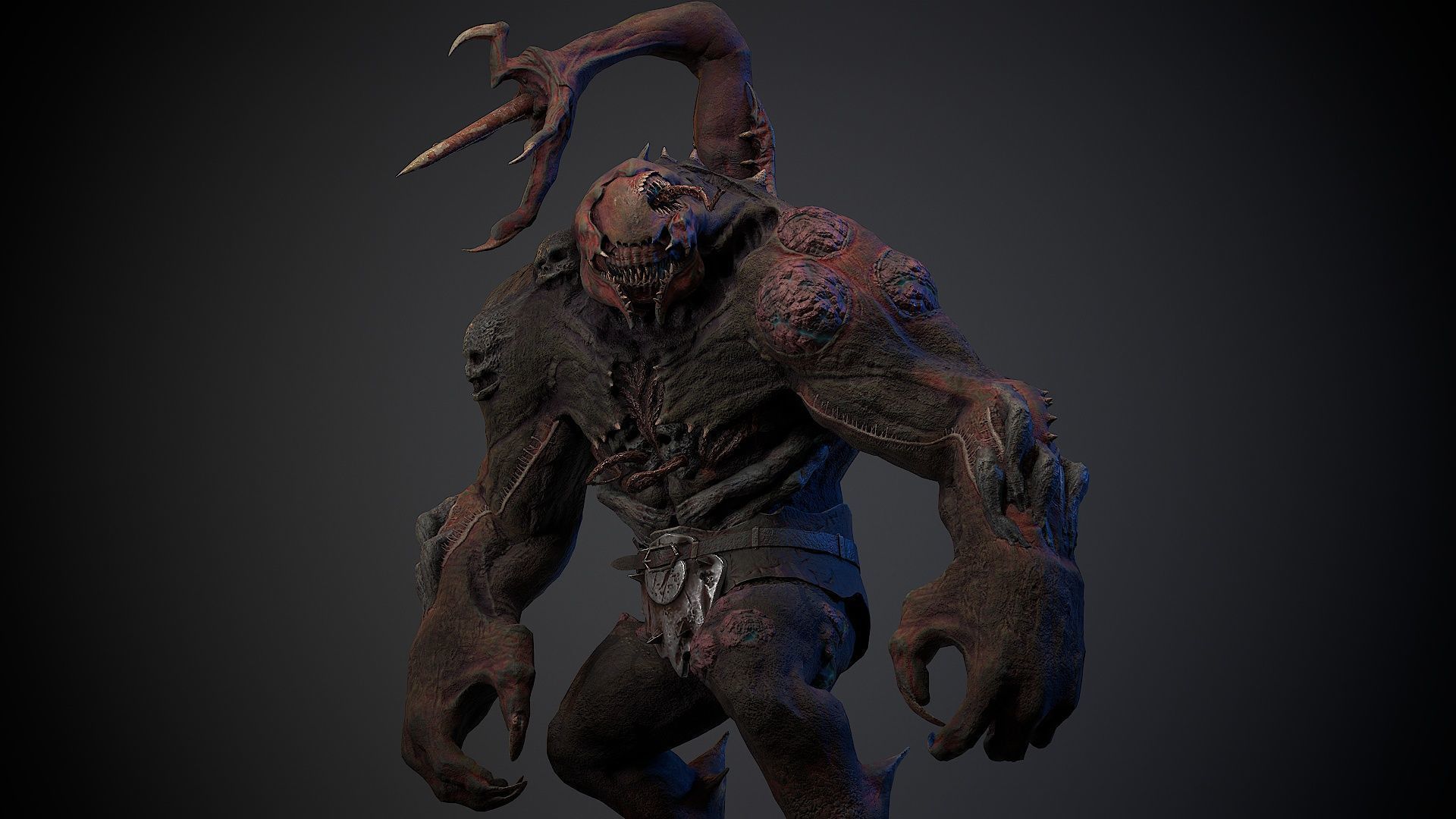 Mutant Monster 10 Low-poly 3D model_13