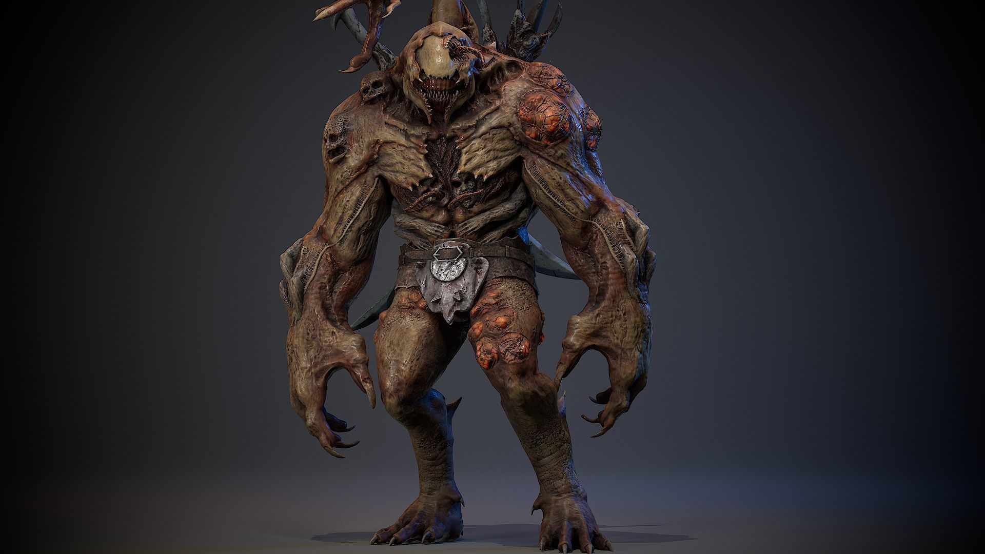 Mutant Monster 10 Low-poly 3D model_4