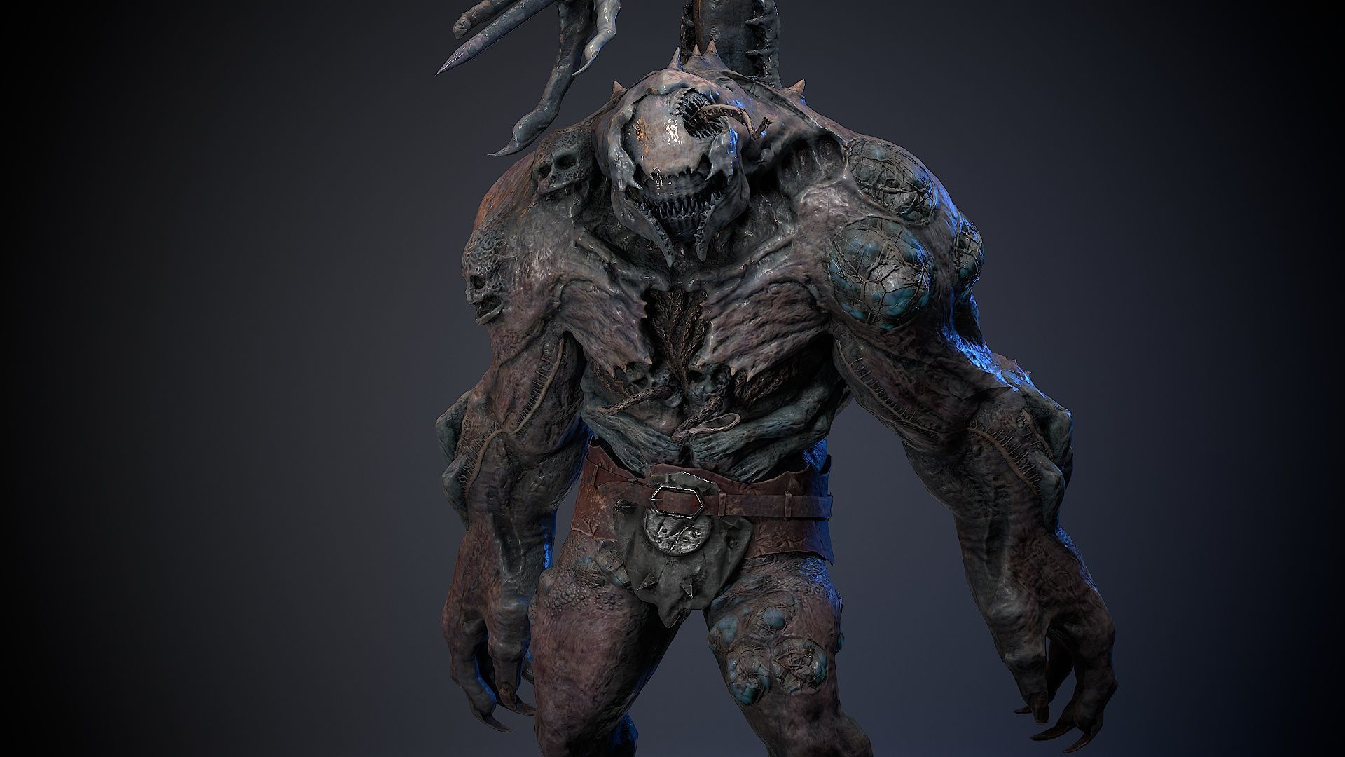 Mutant Monster 10 Low-poly 3D model_10