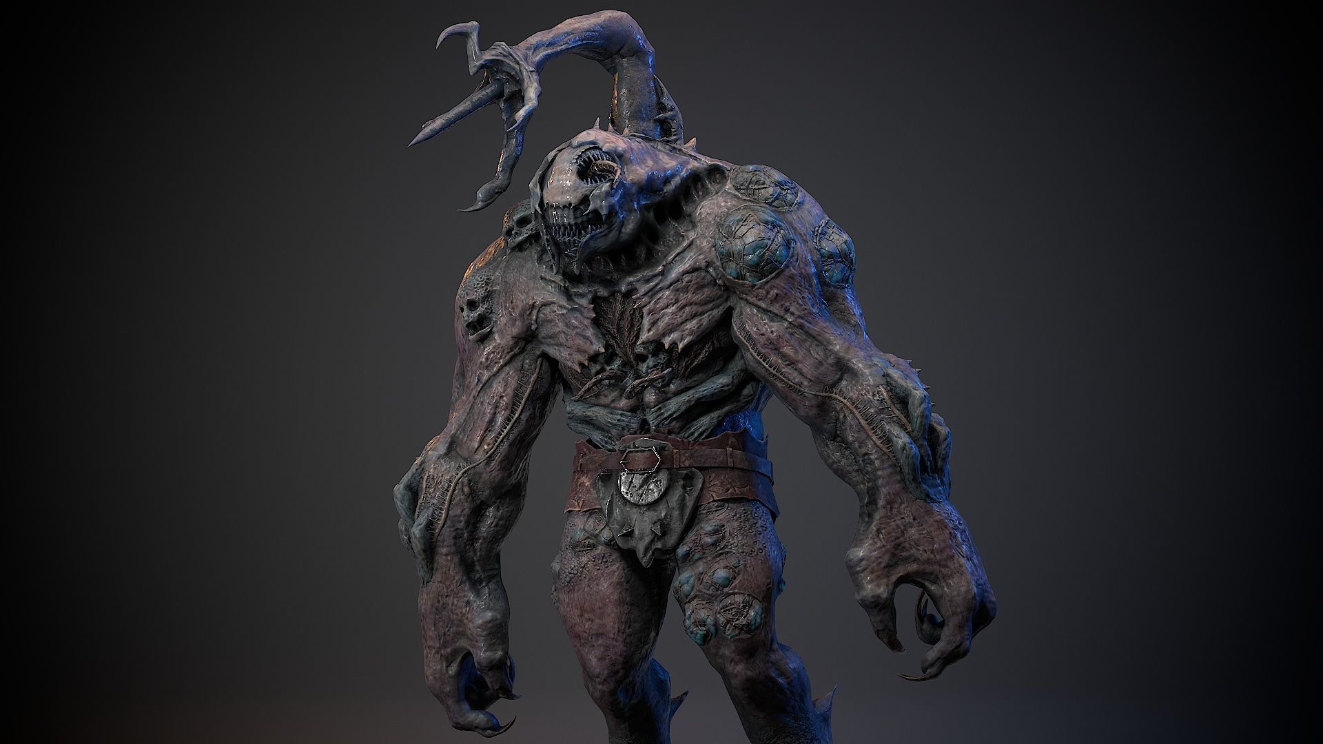Mutant Monster 10 Low-poly 3D model_9