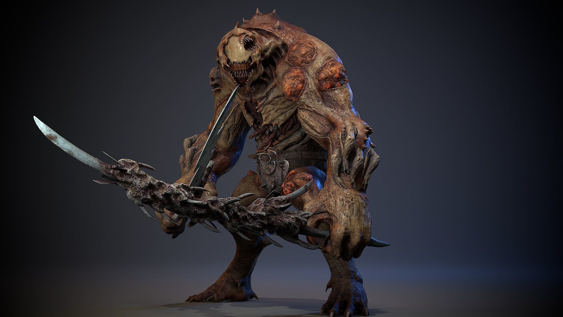 Mutant Monster 10 Low-poly 3D model_16