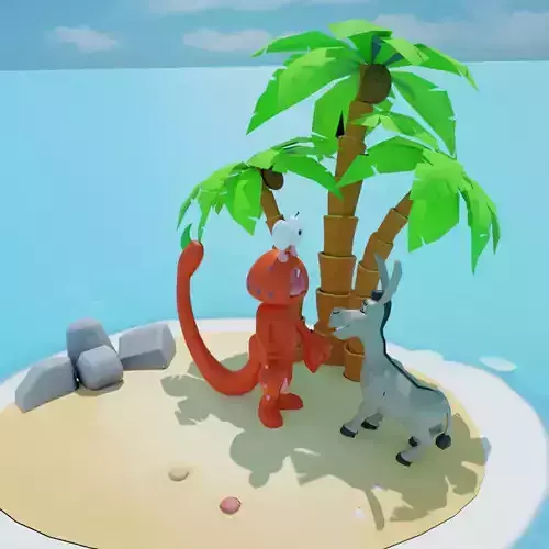 Scorpion VS Donkey With Environment Animated