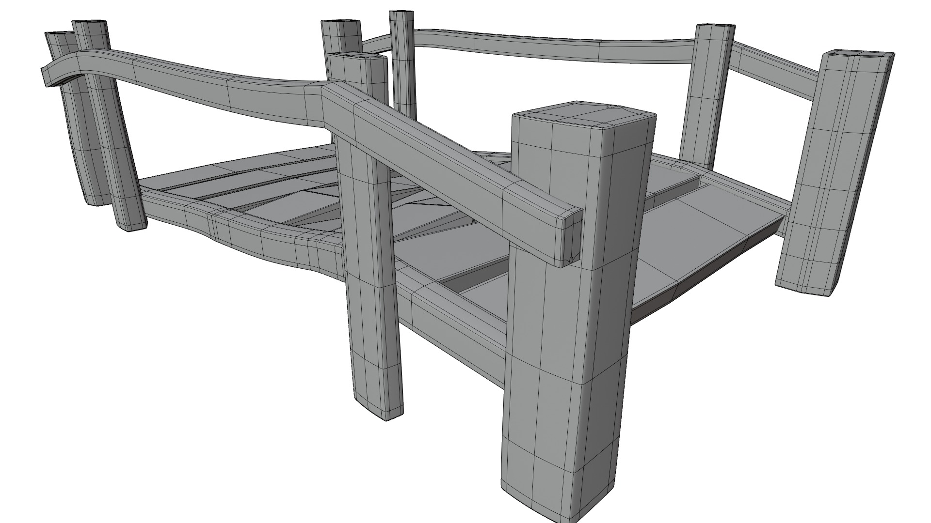 Bridge Cartoon 3D model_11