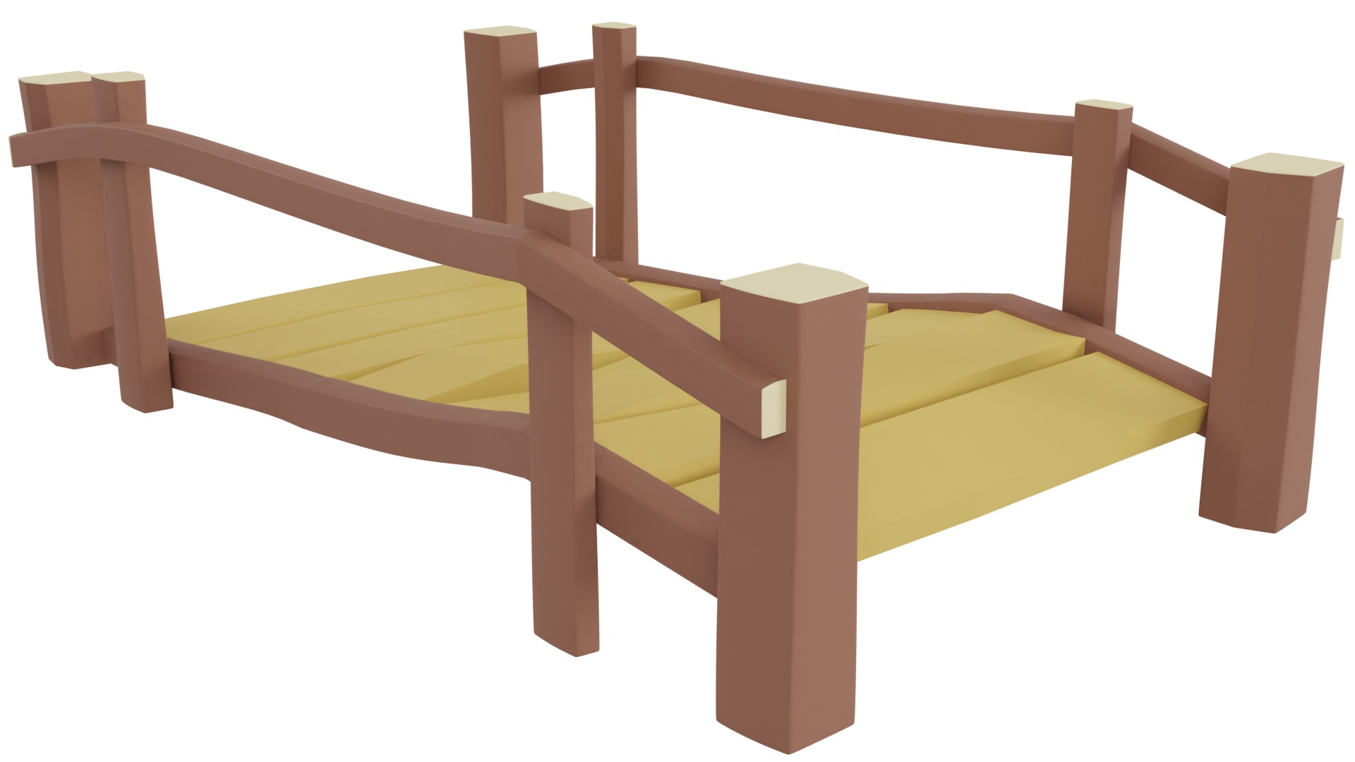 Bridge Cartoon 3D model_2