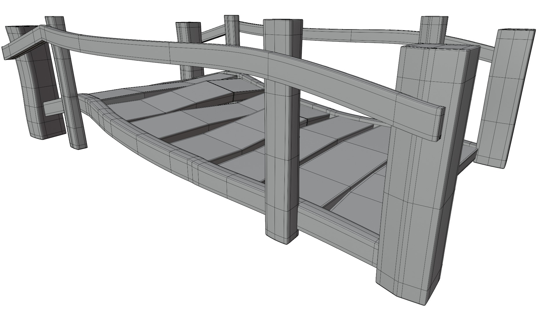 Bridge Cartoon 3D model_15