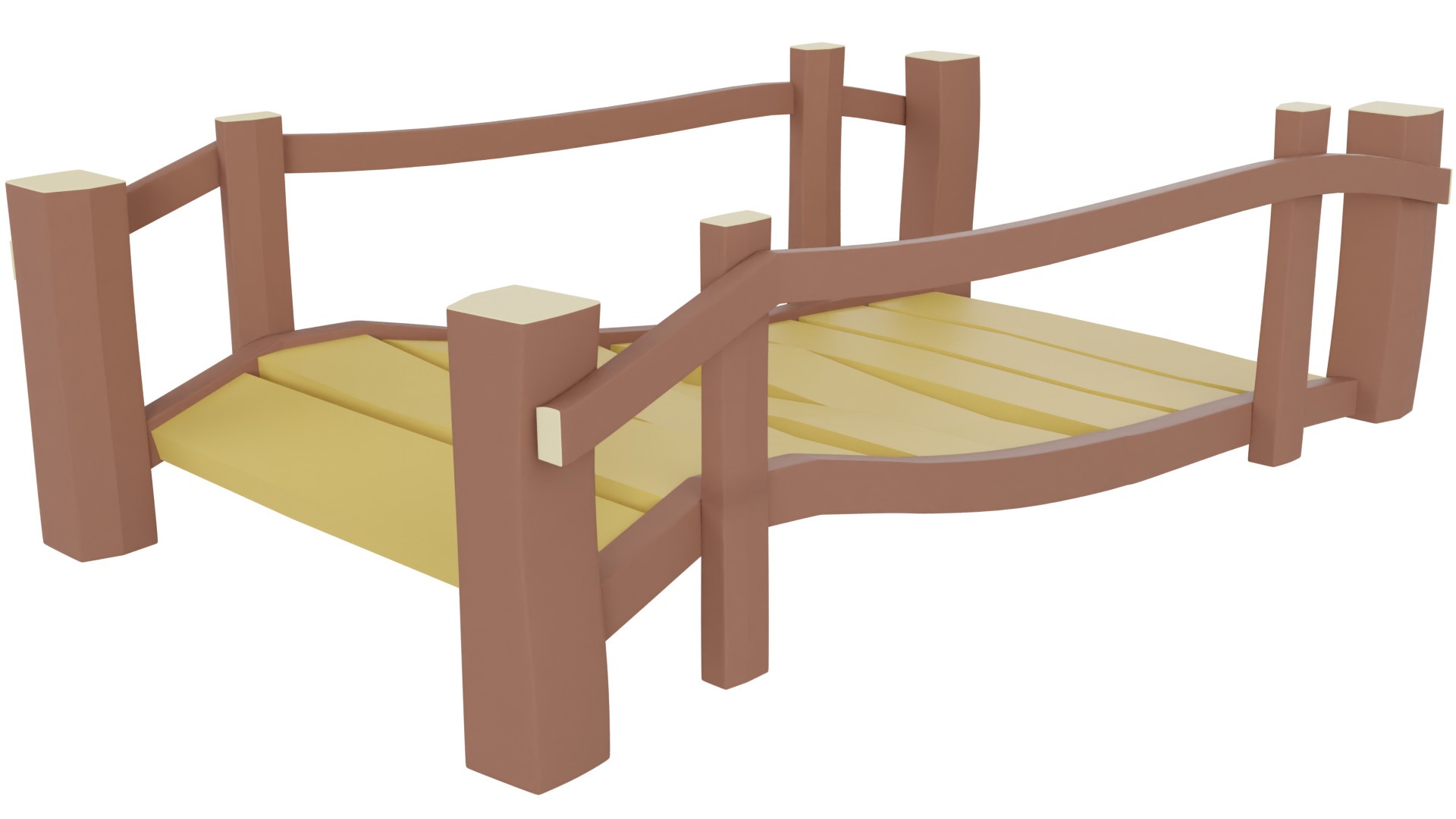Bridge Cartoon 3D model_4