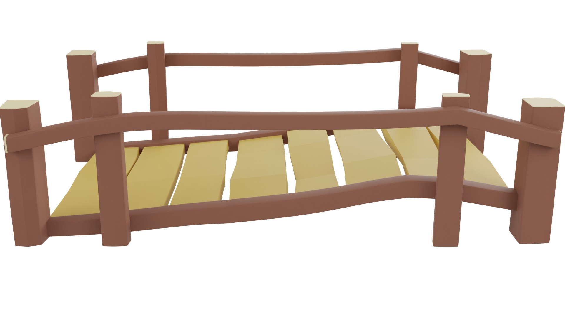 Bridge Cartoon 3D model_1