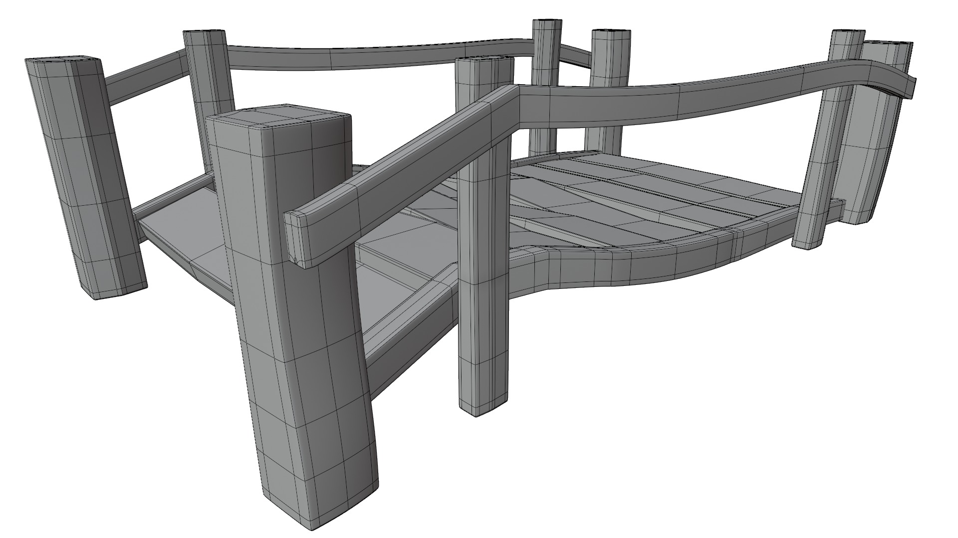 Bridge Cartoon 3D model_13