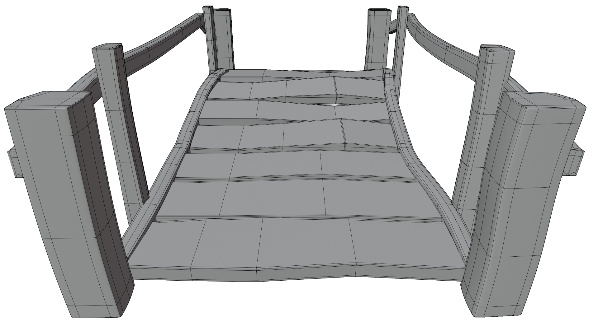 Bridge Cartoon 3D model_16