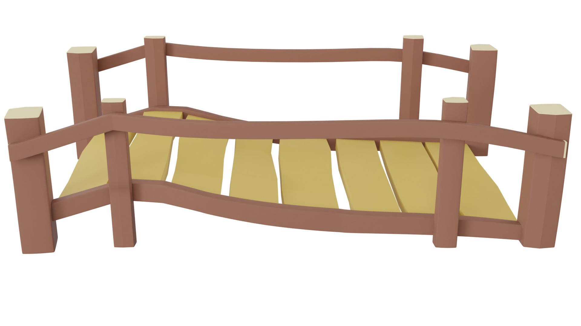 Bridge Cartoon 3D model_5