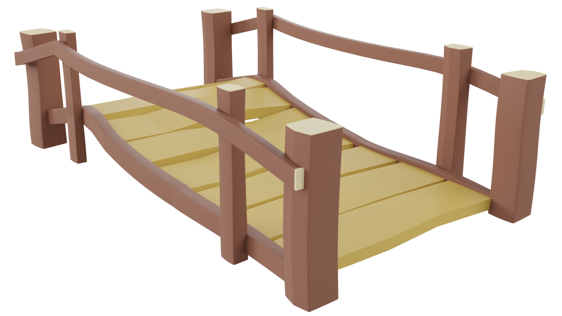 Bridge Cartoon 3D model_6