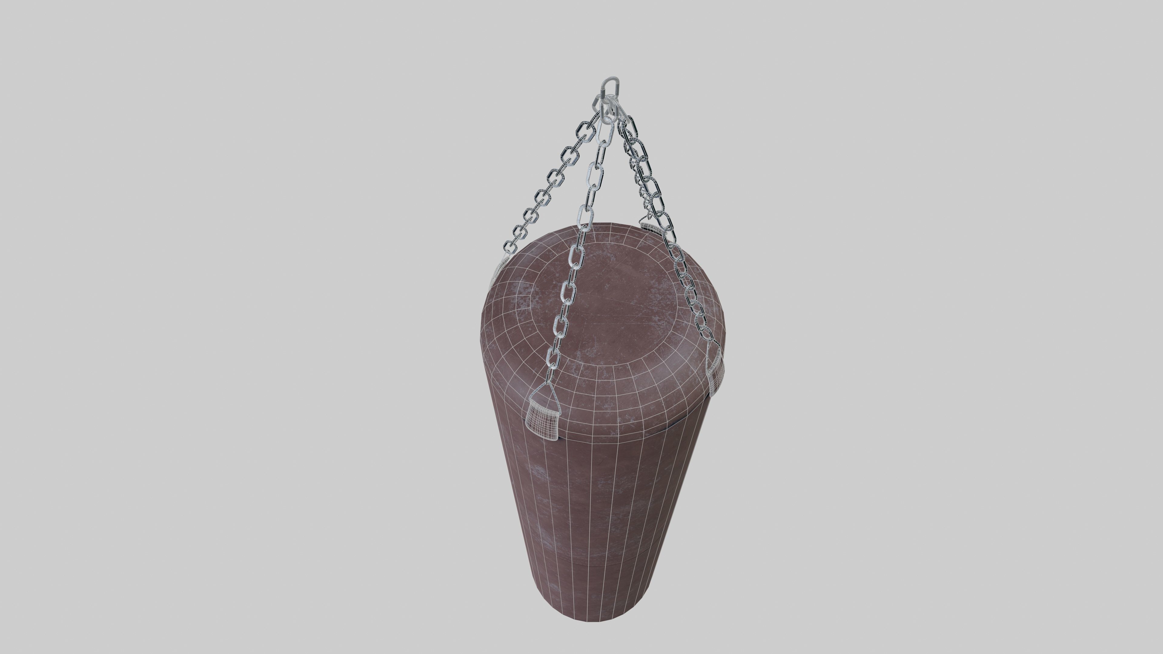 Punching Bag Low-poly 3D model_7