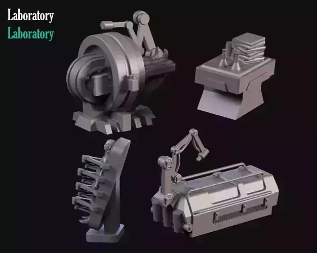 Laboratory 3D print model