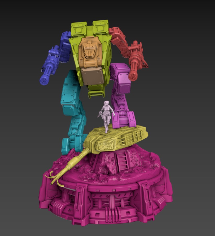 Wolverine Static 100mm Set 3D print model_4