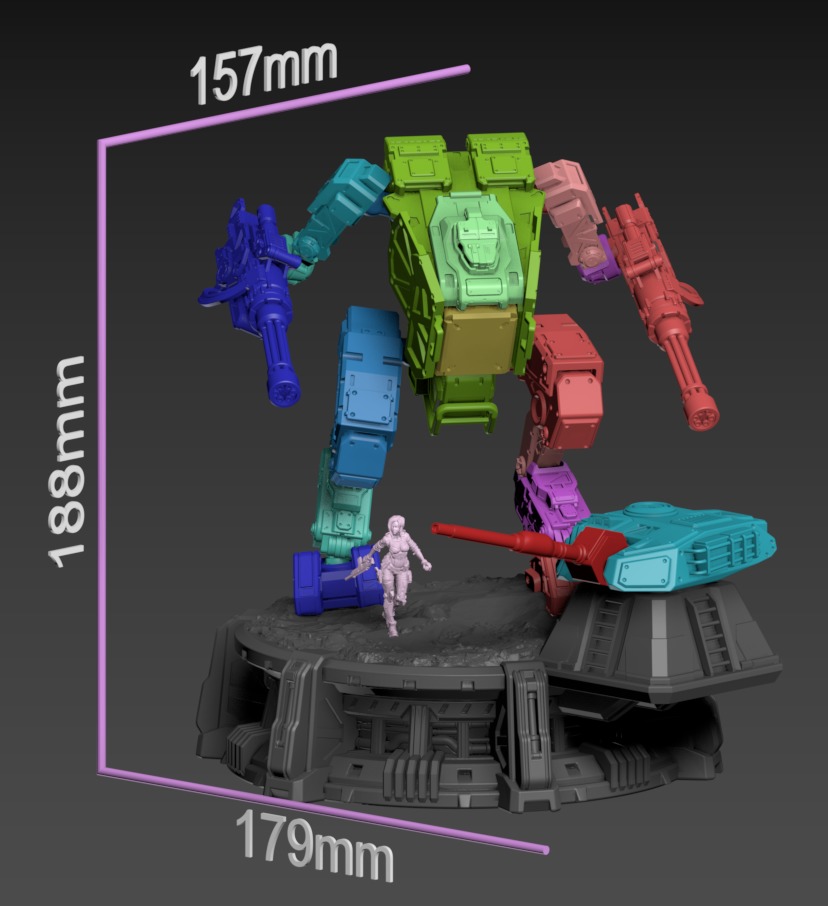 Wolverine Poseable 100mm Set 3D print model_12