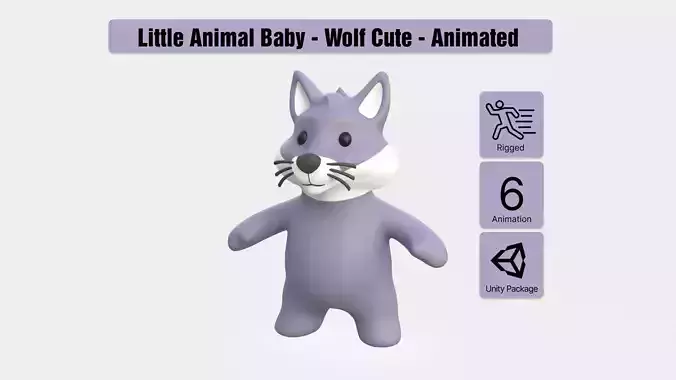 Little animal baby - Wolf cute - Animated 