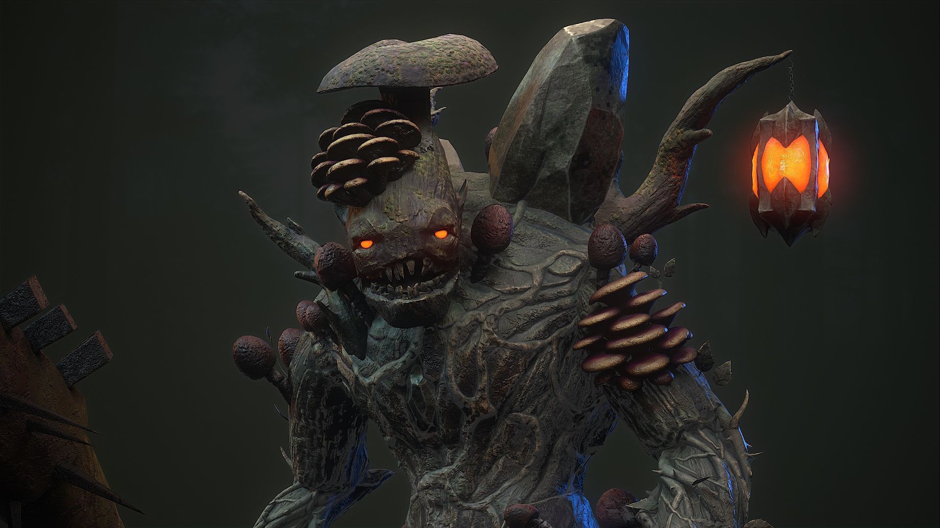 Mushroom monster 5 Low-poly 3D model_10