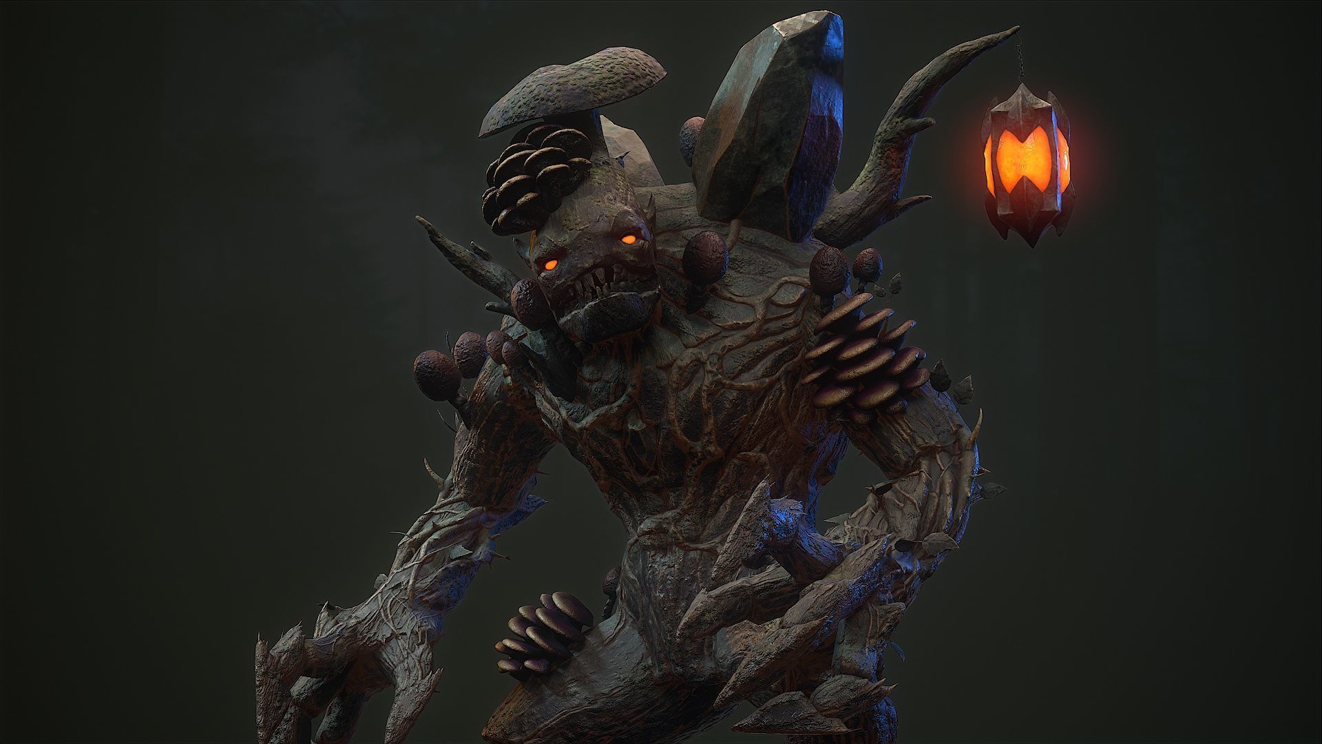 Mushroom monster 5 Low-poly 3D model_18