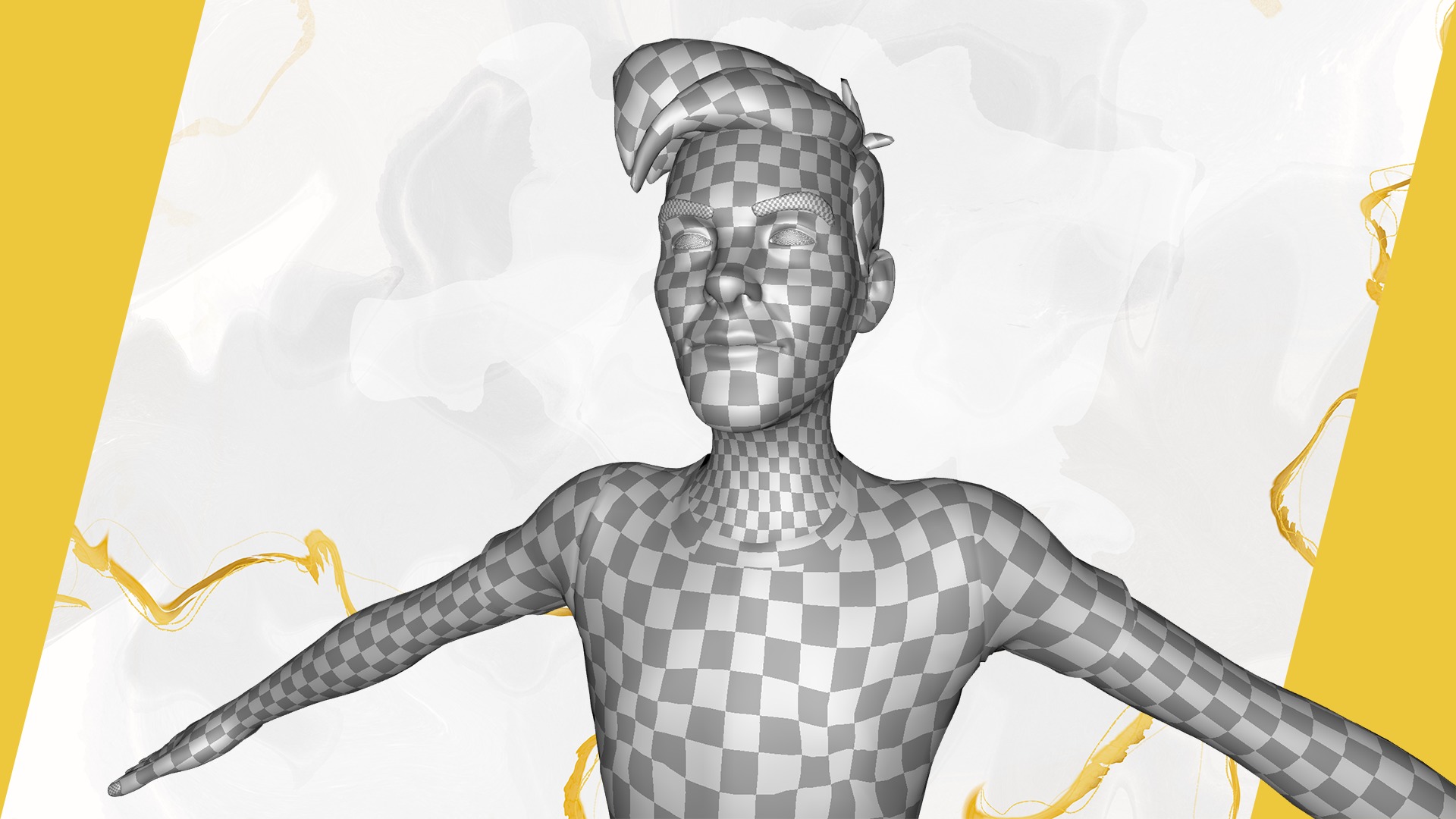 Casual character man in jeans Low-poly 3D model_30