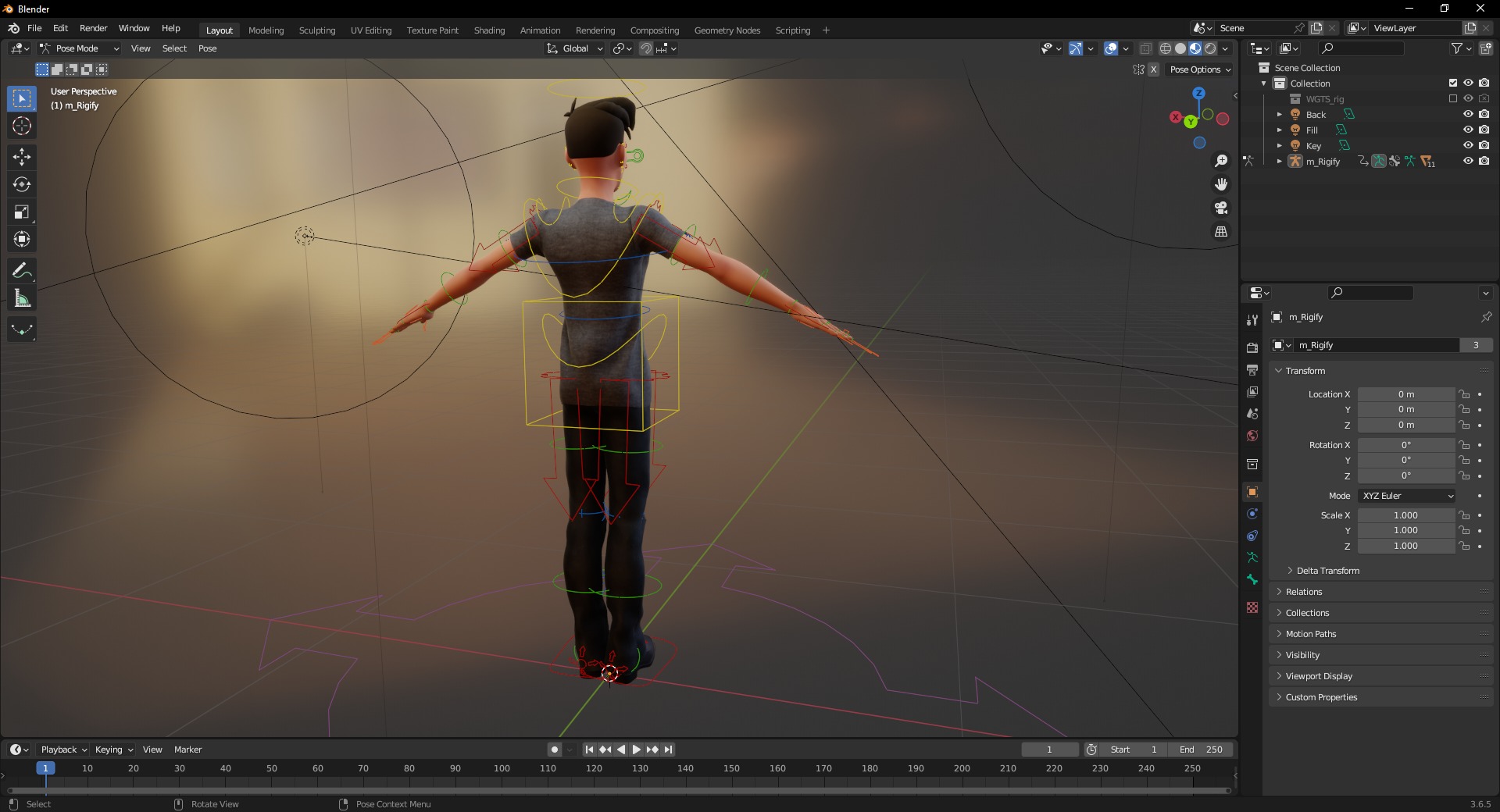 Casual character man in jeans Low-poly 3D model_21