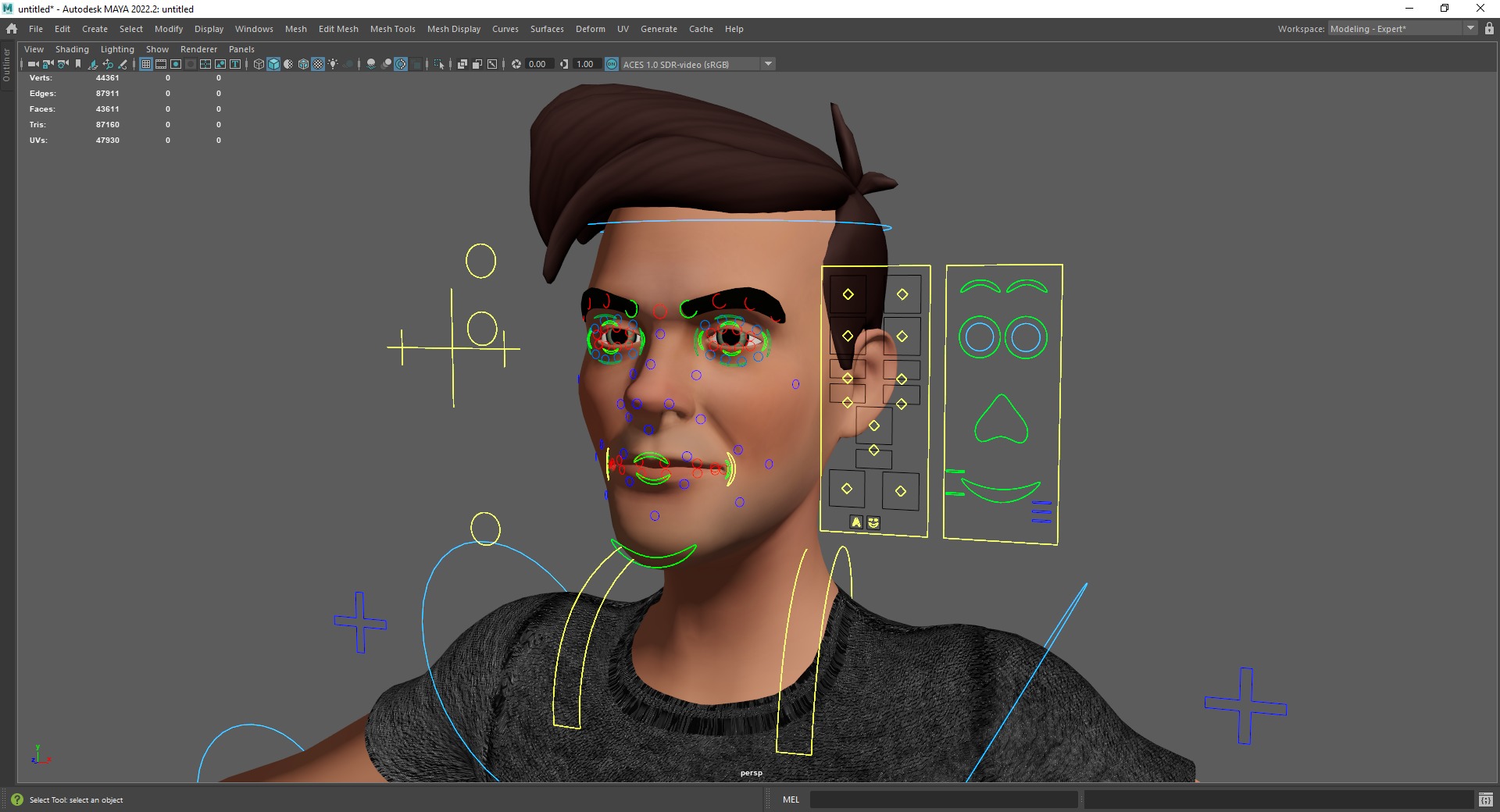 Casual character man in jeans Low-poly 3D model_24