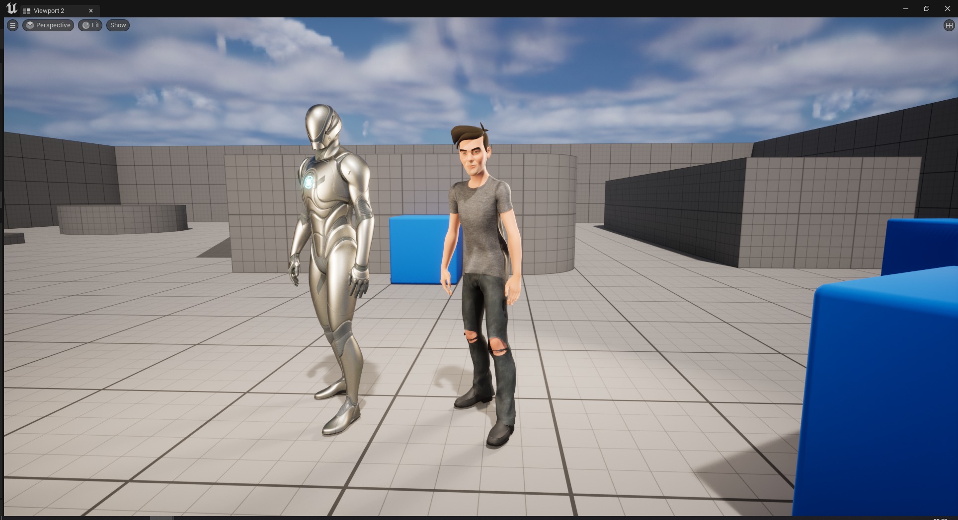 Casual character man in jeans Low-poly 3D model_27