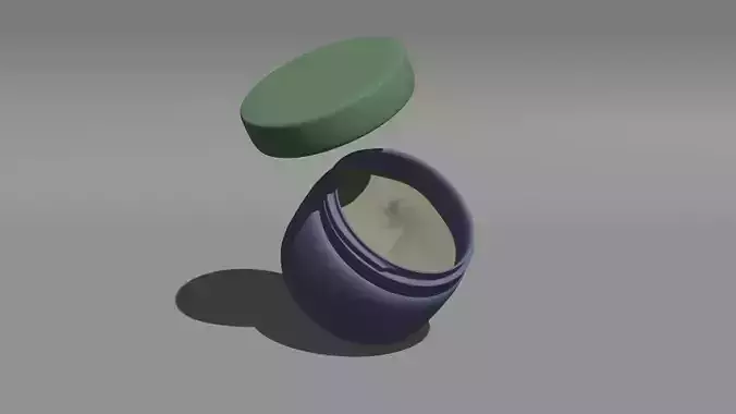 Cream Jar Cosmetic